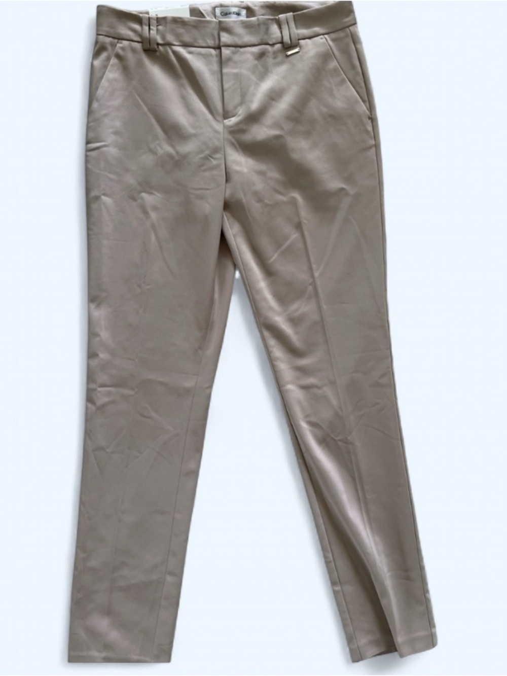 Calvin Klein Skinny Tan Chinos Size 8 32" NWT Slim Fit Khaki Pants Beige